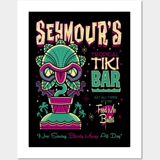 Seymours Tropical Tiki Bar - Creepy Cute Plant - Hawaii Island Vacation Posters and Art